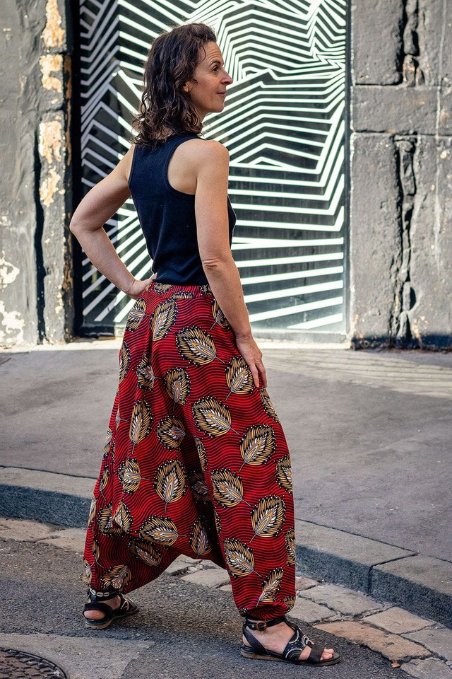 Sarouel ABENE - Coton wax - Imprimés &quot;solaires&quot;