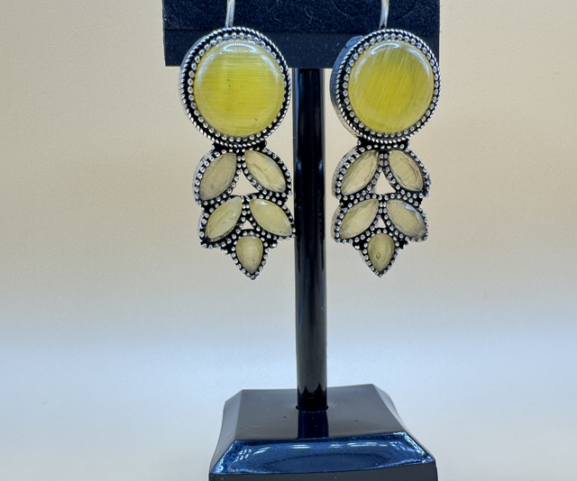 Oxidised Yellow stone hangings 