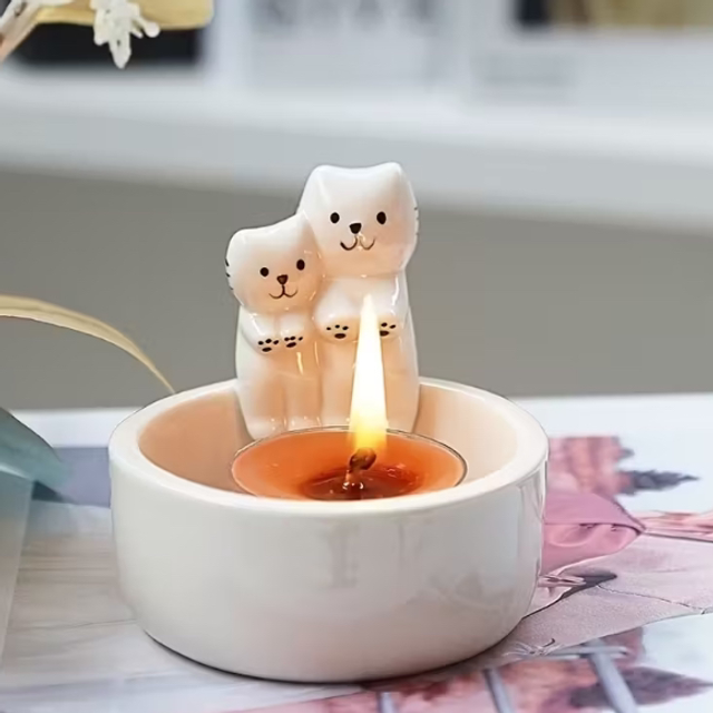 LumiPaw Cat Tea Light Candle Holder 