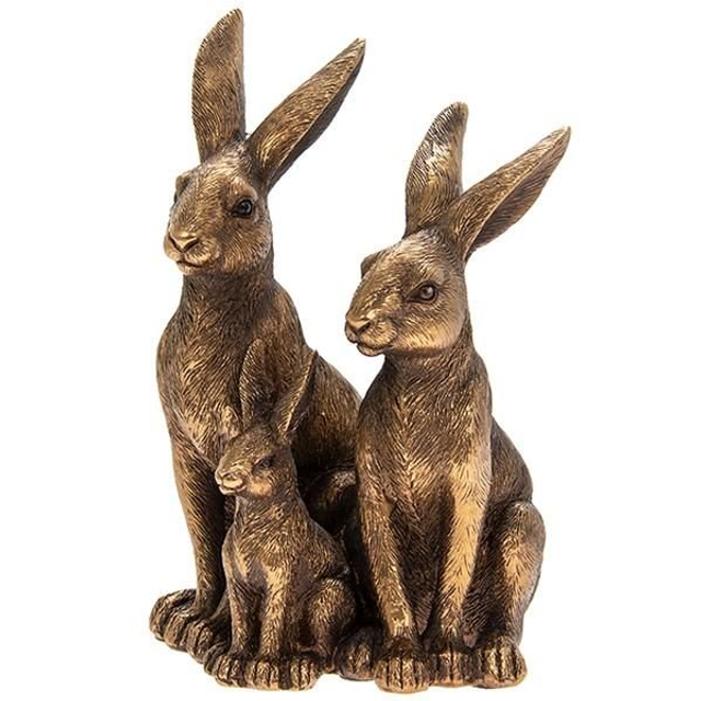 Reflections Bronze Hare Family 