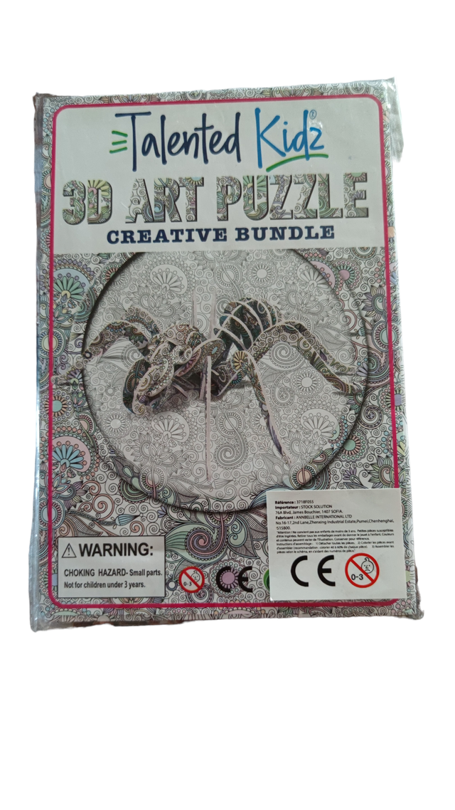 3D art puzzle araignée