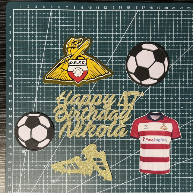 Personalised Doncaster Rovers football Cake topper