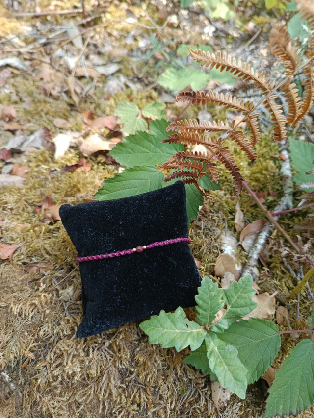 Bracelet perle de grenat 