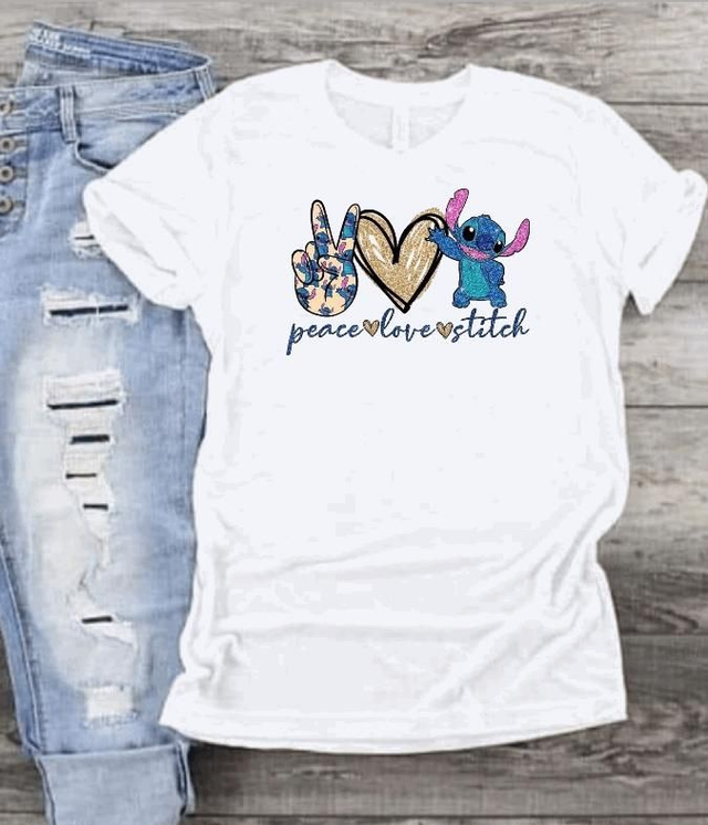 Peace,Love,Stitch T Shirt