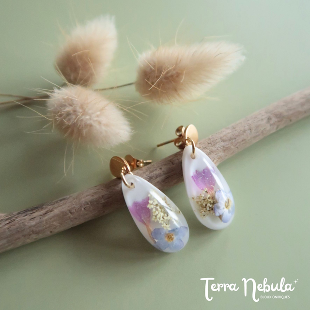 Boucles d'oreilles Douceur fleurie | BO45