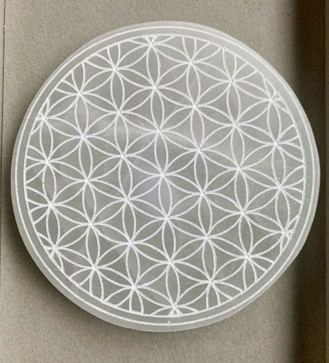 Fleur de vie en Sélénite 10cm