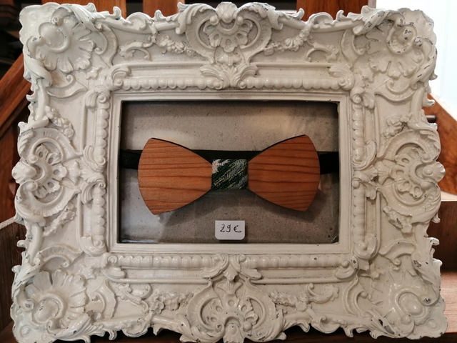 Nœud papillon en bois plein adulte