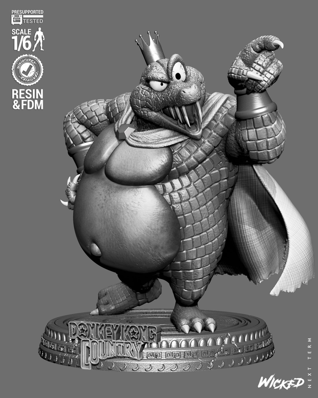 STATUE DONKEY KONG KING ROOL série gaming