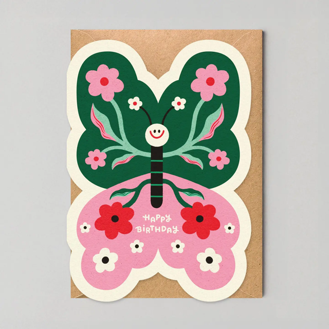 Butterfly Happy Birthday Card | Unique Butterfly Shaped Card