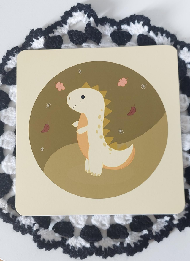 Illustration dino terracotta 