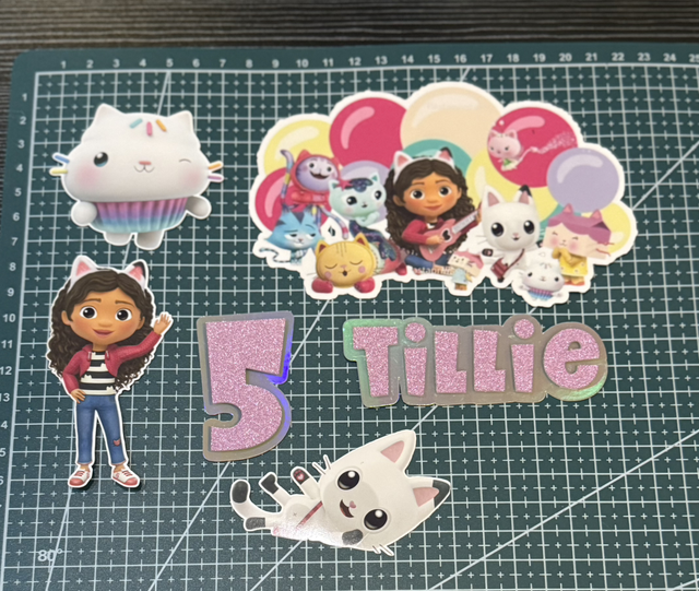 Gaby’s Dollhouse cake toppers