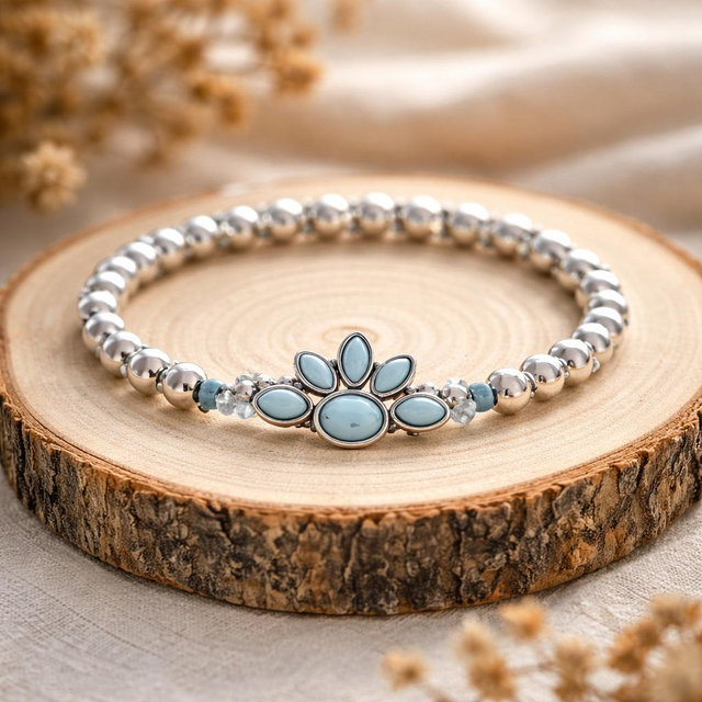 "Flora" - Bracelet en turquénite - BB-022