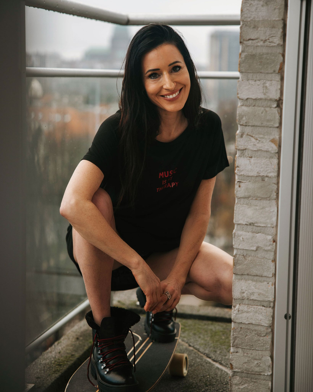 T-shirt dress - Music is my therapy