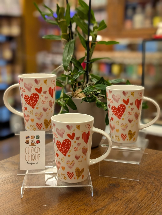 Mug haut " coeurs" 