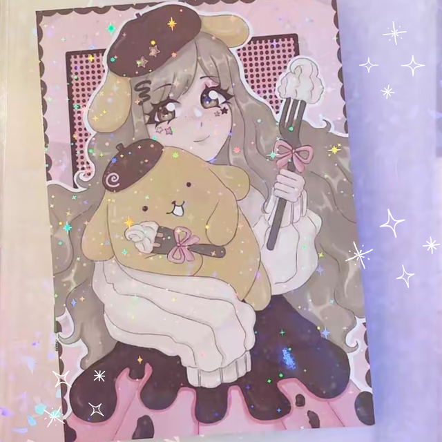 Pompompurin A5 Sparkly Print
