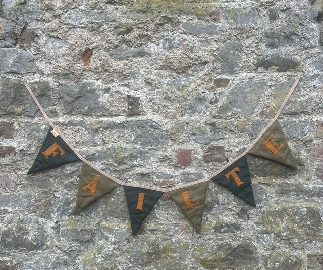Irish linen Fáilte Bunting 
