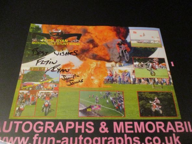 Flyin Ryan &amp; Jumpin James Authentic Autographed Poster (1)
