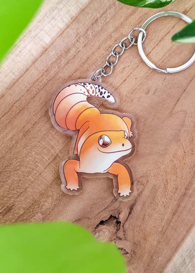 Porte-clés - Gecko Léopard Tangerine