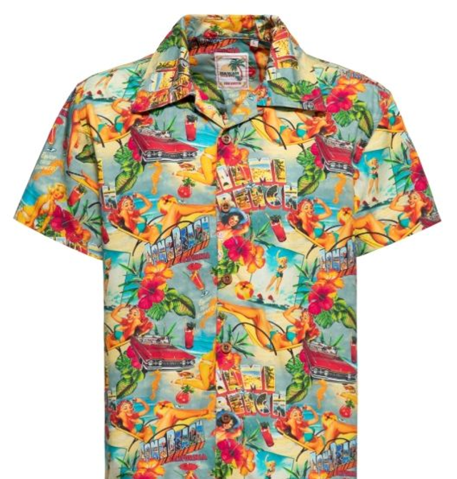 Chemise hawaiienne "Miami et Long Beach"