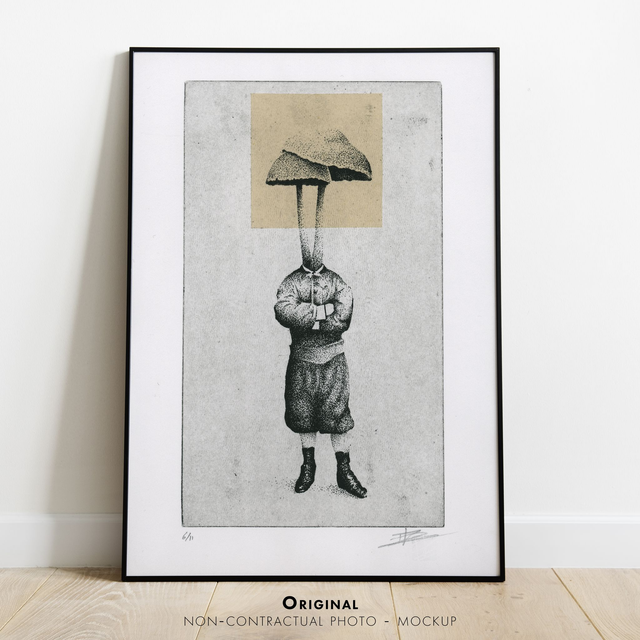 Fine art etching / Not Framed / The MushroomHead II
