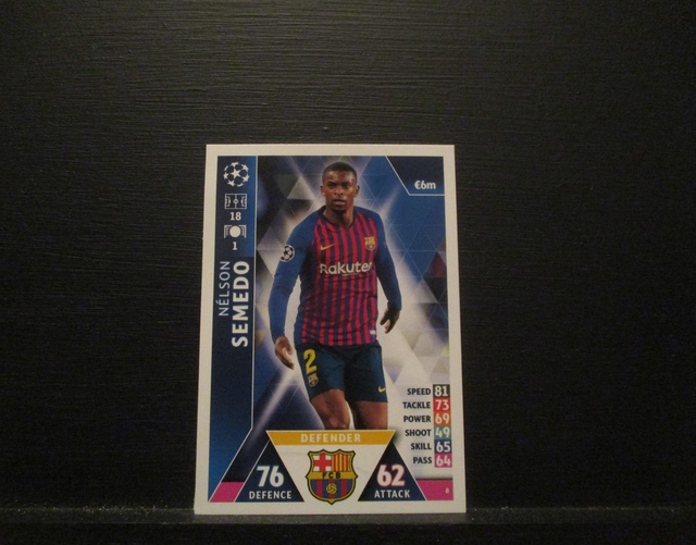 Nelson Semedo - UEFA Champions League Match Attax 2018/19 Original Trading Card #8