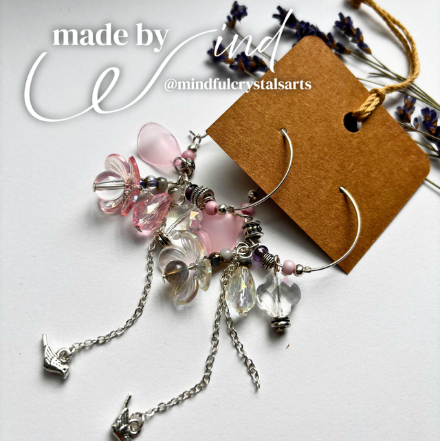 Made by Wind Series – Floral Hoop Earrings (B)