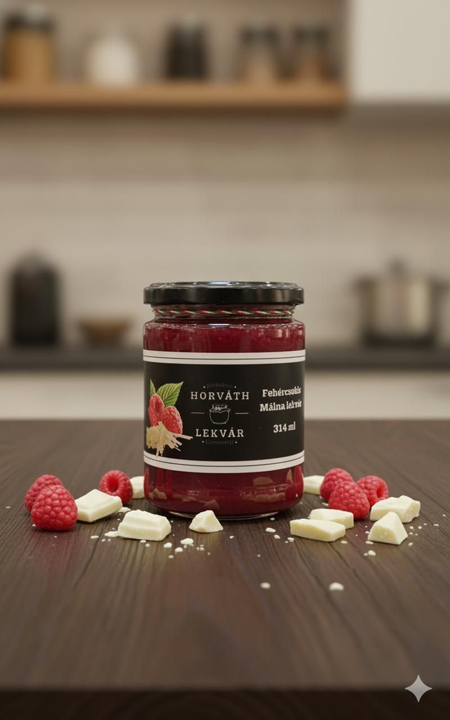 FEHÉRCSOKIS MÁLNA LEKVÁR