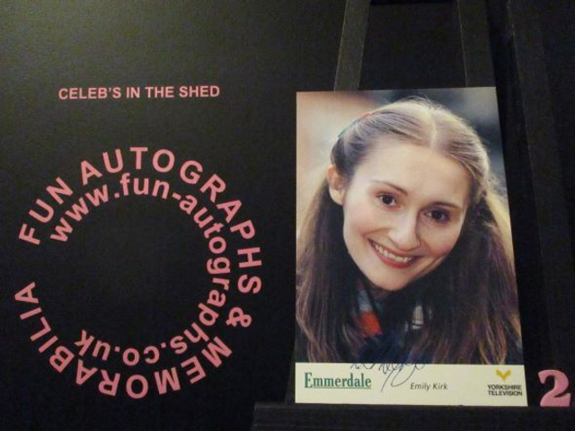 Kate McGregor (Emily Dingle) Original Emmerdale Yorkshire Tv Logo Pre-Print Cast Card (2)