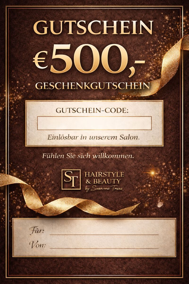 Geschenkgutschein – Hairstyle & Beauty by Susanne Tress € 500,-