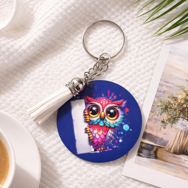 Cute Animal keyring blue