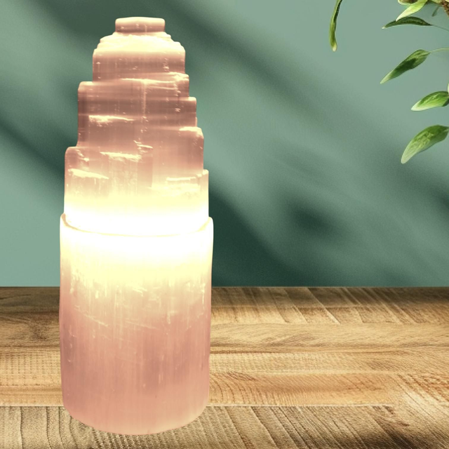 Lampe en sélénite "Montagne"