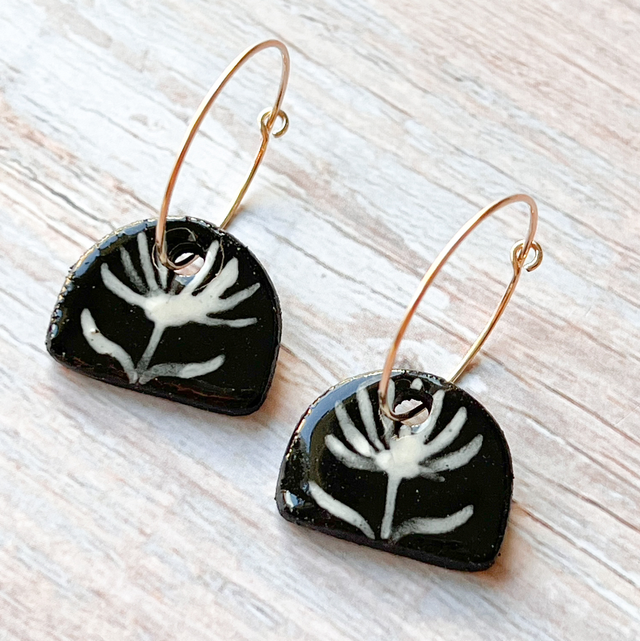 Boucles d’oreilles terre noire