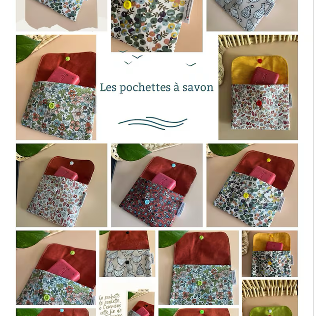 Pochette à savon solide ou à shampoing solide