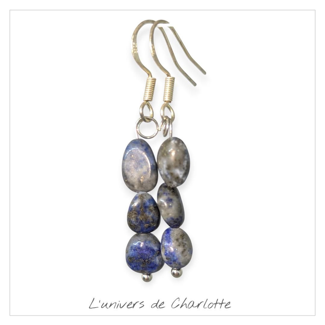 Boucles d'oreilles "Lapis-lazuli" BO-064