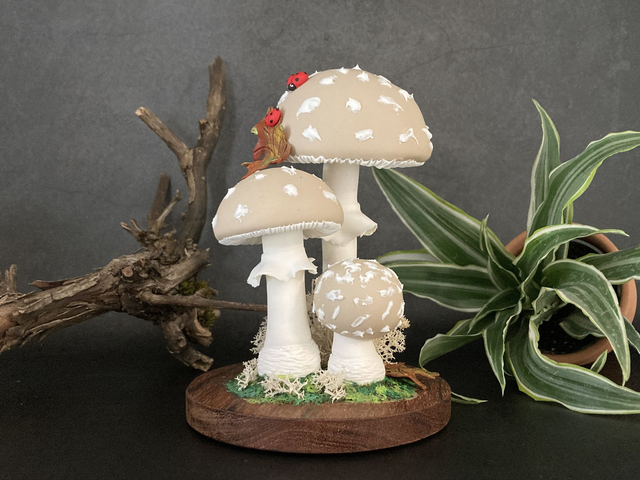 Sculpture &quot;Amanite Panthère&quot;