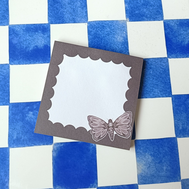 grey moth - sticky notes