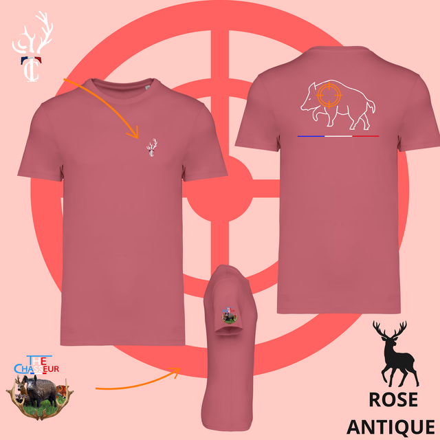 T-shirt écoresponsable unisexe Marquage SANGLIER