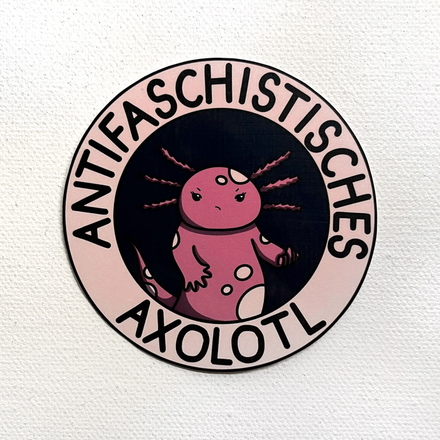Sticker XL Antifaschistisches Axolotl