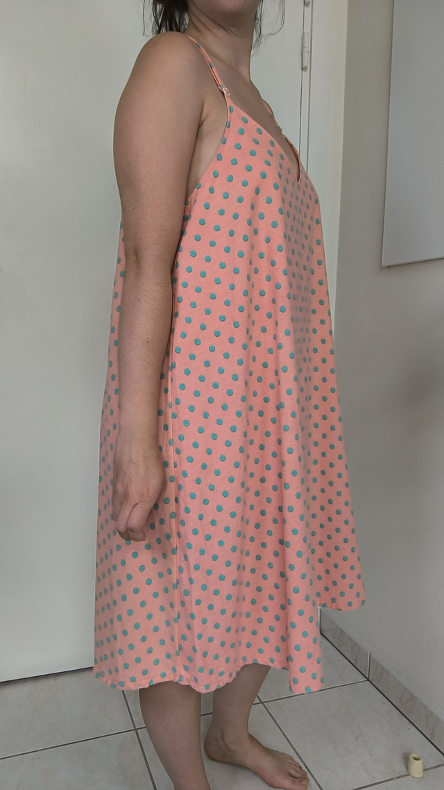 Robe à pois rose et verte - Taille 2