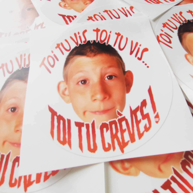 Sticker Doew toi tu crèves