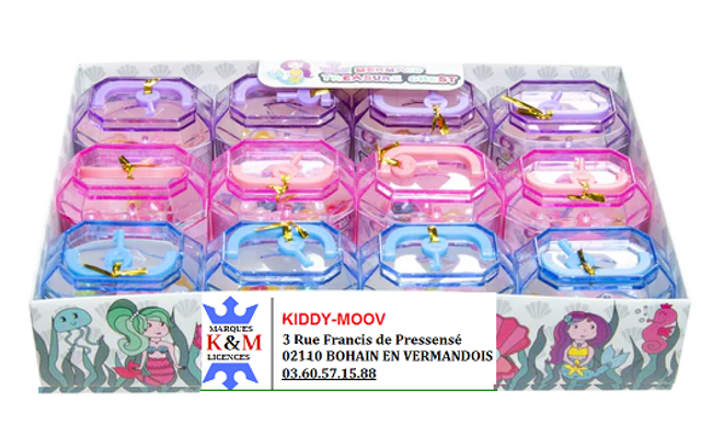 Boîte à trésor sirène + perles 