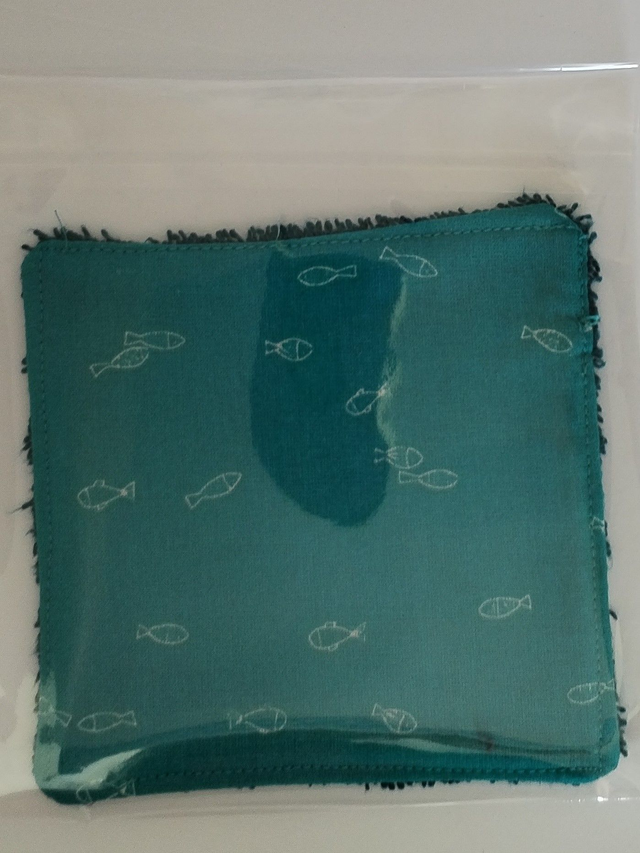 Lingette lavable motifs poissons