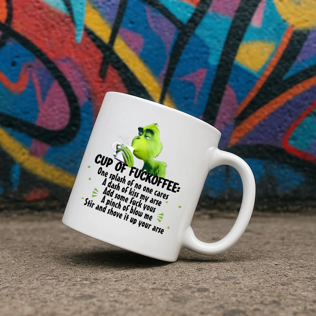 The Grinch Fuckoffee 11oz Ceramic Printed Mug Design
