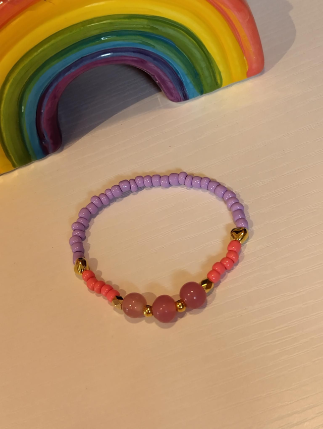 Synthetic jade beaded handmade bracelet 