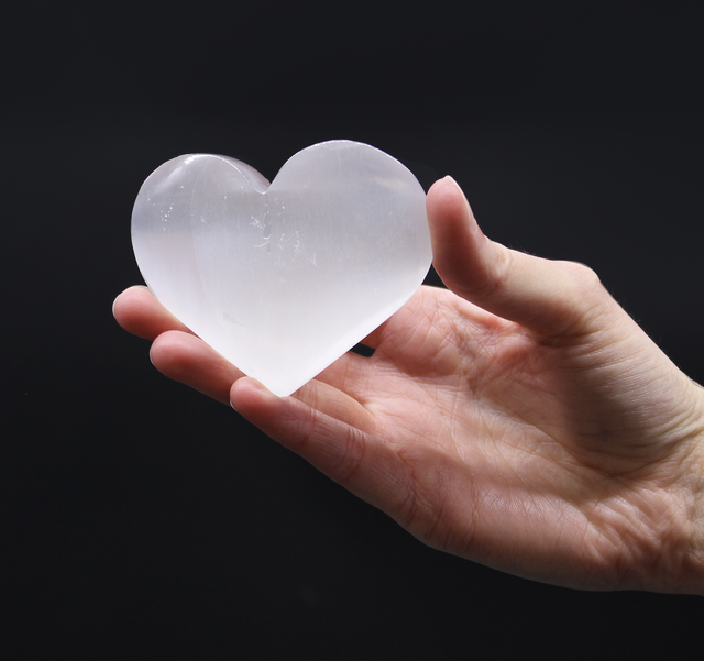 Selenite Crystal Heart