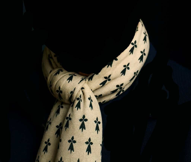 Foulard coton & laine, doux