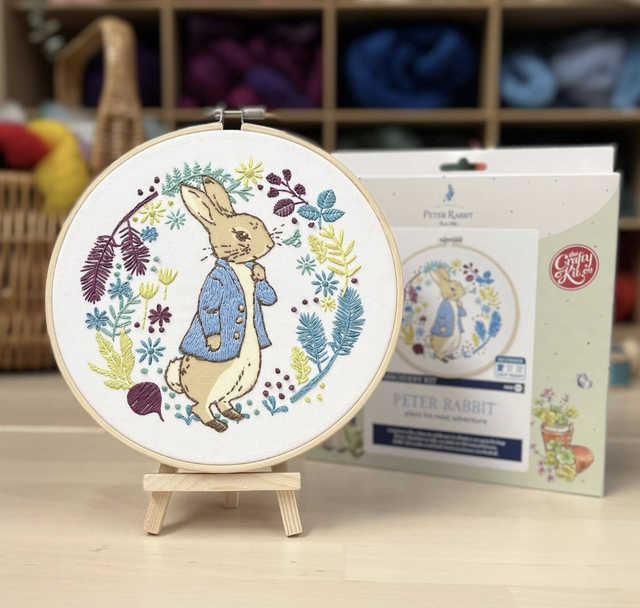Beatrix Potter - Peter Rabbit Plans His Next Adventure Embroidery Kit 