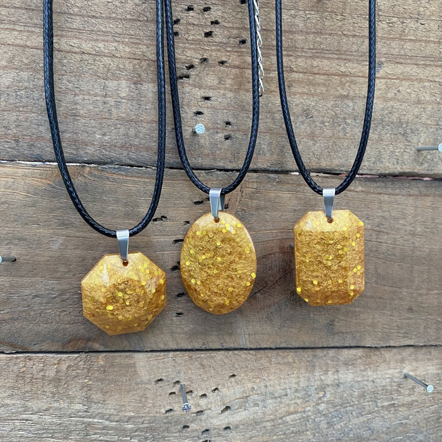 Collier Lacet Glitter Gold Intense