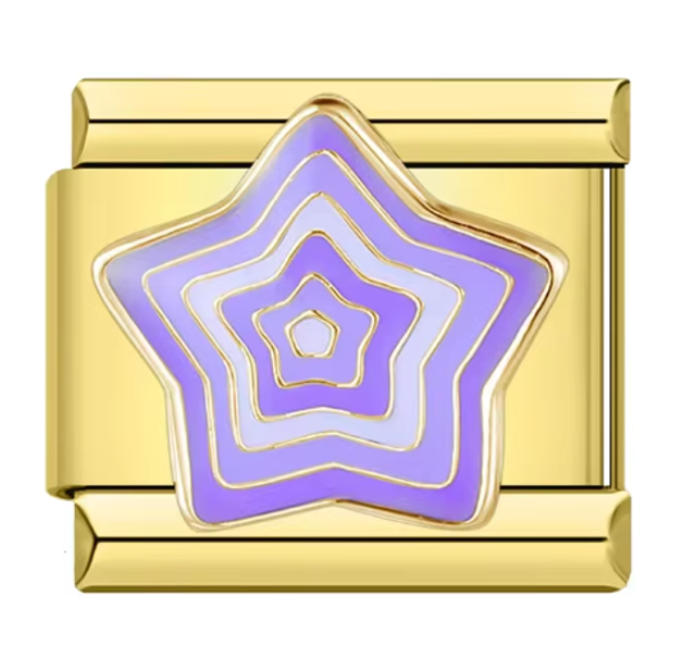 Charm Estrella Tonos Morados Dorado