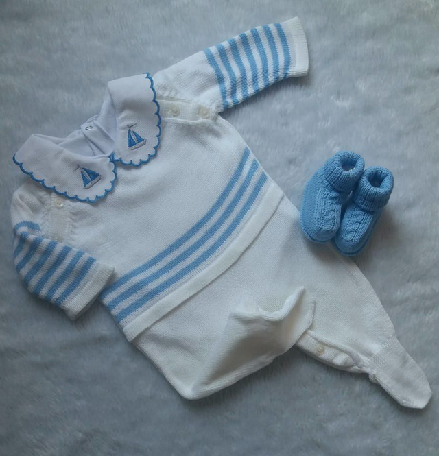 Macacão tricot   3 peças